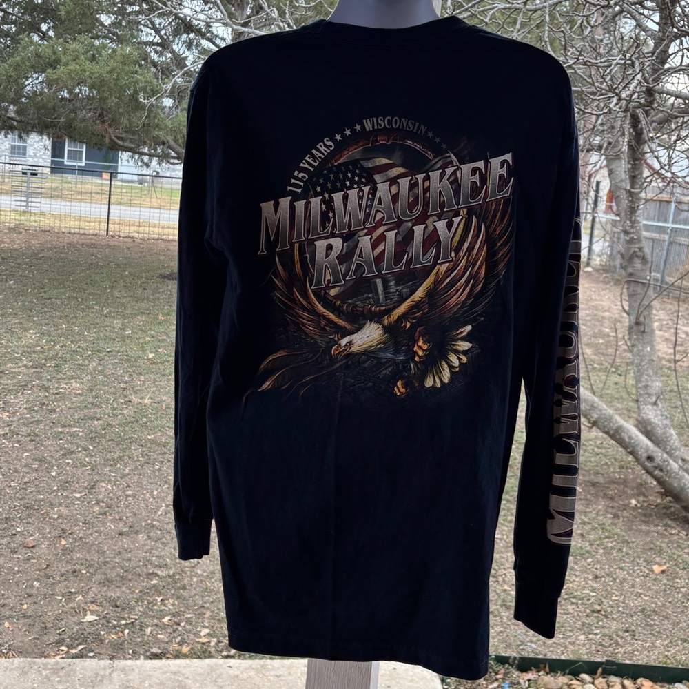 115th Anniversary Milwaukee Rally 2018 Long Sleeve Graphic T-Shirt Size L - Picture 2 of 8
